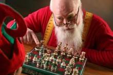 santa plays chess